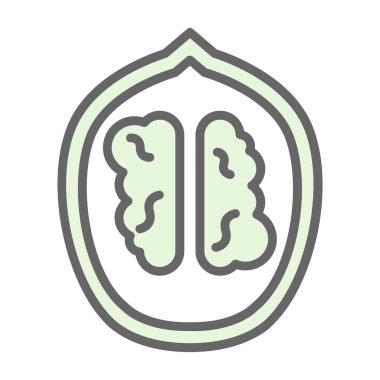 Ceviz. Web simgesi basit illüstrasyon