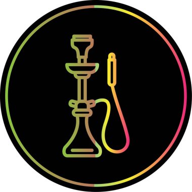 Nargile ikonu. Web için nargile simgesinin basit bir gösterimi