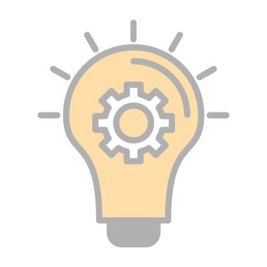 Basit düz fikir kabartma düz vektör simgesi