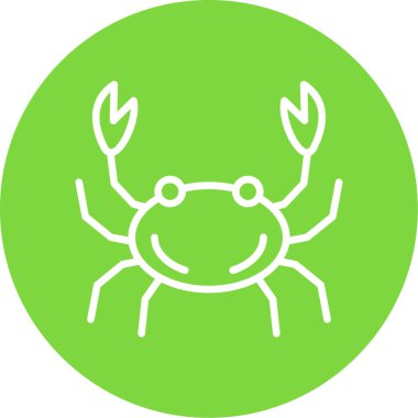 Yengeç simgesi vektör illüstrasyonu 