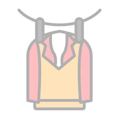 Lekesiz çamaşır ve giysi tasviri için taze ve temiz giysi simgesi