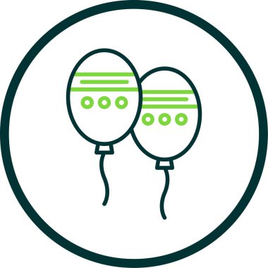 Balon simgesinin vektör illüstrasyonu 