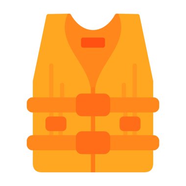 Yelek giysi simgesinin vektör illüstrasyonu 