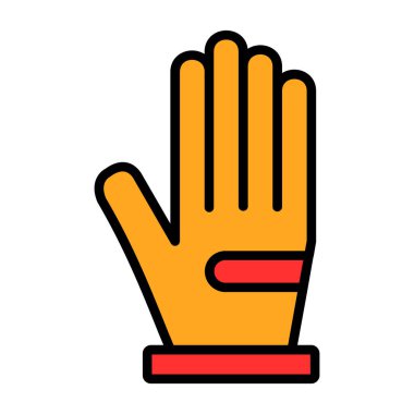 eldiven ağ ikonu vektör illüstrasyonu 