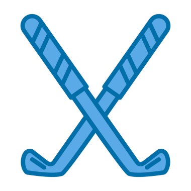 Hokey sopası ikonu. Web için hokey vektör simgelerinin özet çizimi