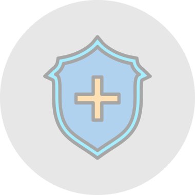 kalkan ikon vektör illüstrasyonu