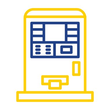 atm makine simgesi, vektör illüstrasyonu basit tasarım