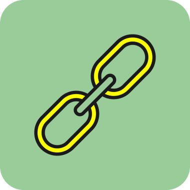 Zincir simgesi, vektör illüstrasyonu