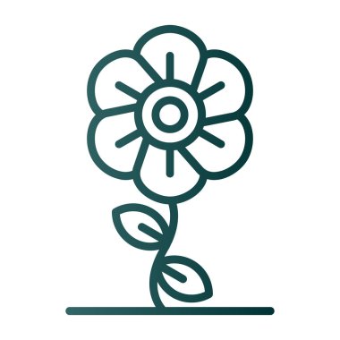 çiçek simgesi vektör illüstrasyonu