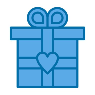 kutu hediye simgesi düz biçimli 