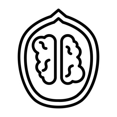 Ceviz. Web simgesi basit illüstrasyon