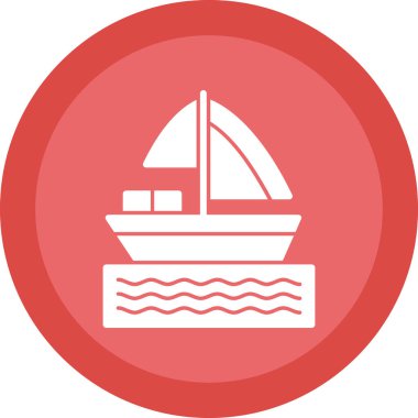 tekne ikonu vektör illüstrasyonu 