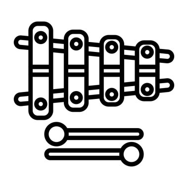 Basit ksilofon vektör çizimi tasarımı