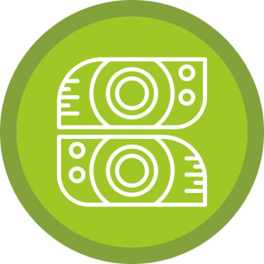 İki Araba Işıkları simgesi, vektör illüstrasyonu