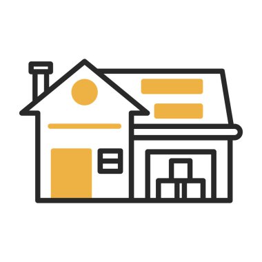 Ev simgesi, vektör illüstrasyonu basit tasarım