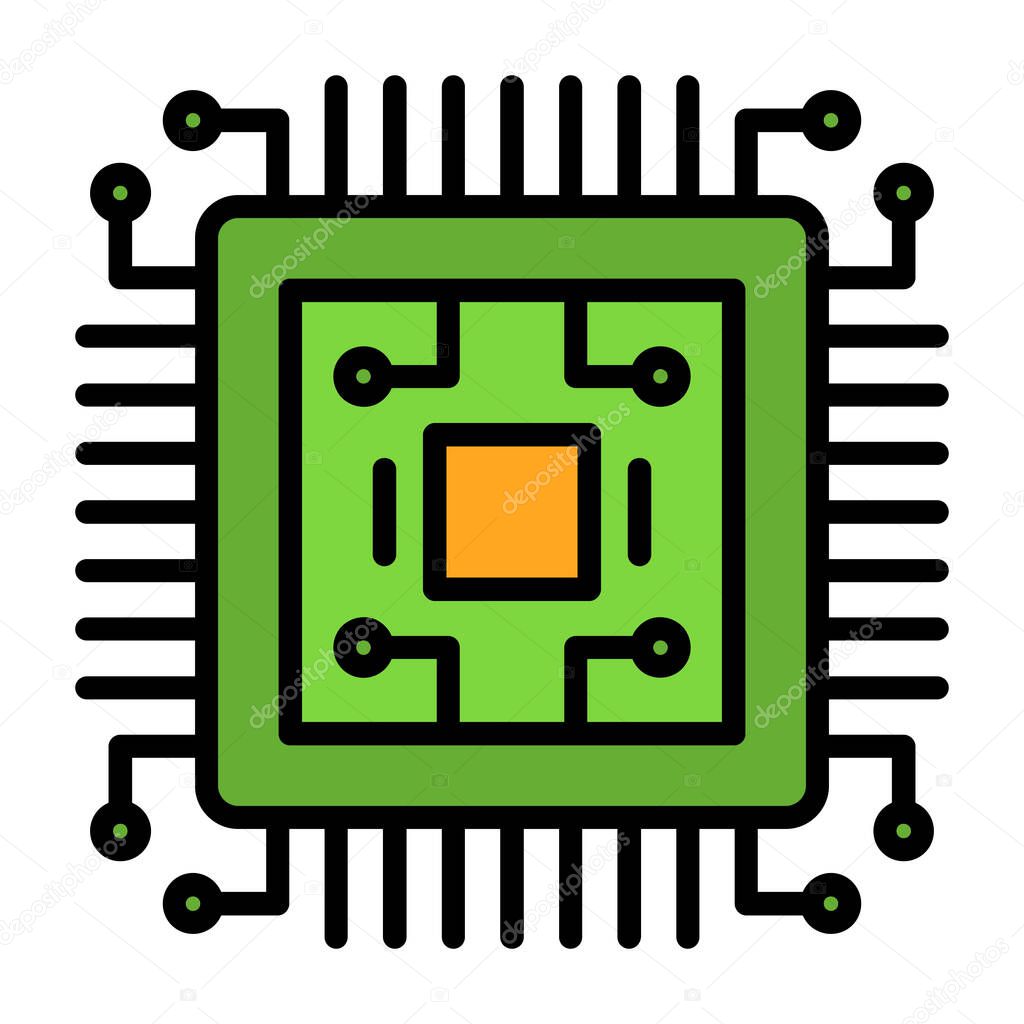 Chip icon, vector illustration simple design