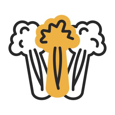 Kereviz simgesi, basit vektör çizimi. Sağlıklı yemek.