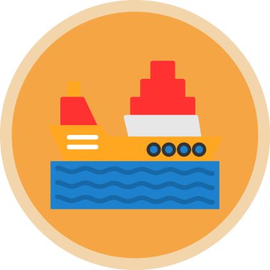 ship icon, vector illustration simple design