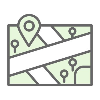 harita pin konumu simgesi düz biçimli