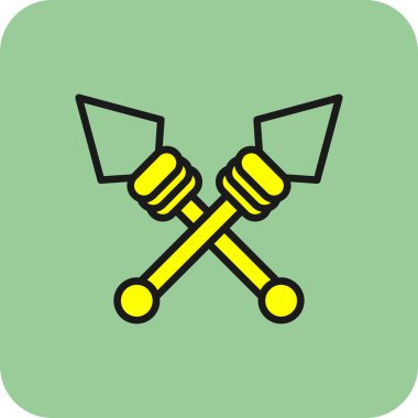 Mızrak logo vektör illüstrasyonu