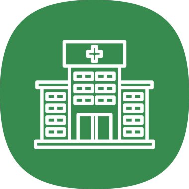 Hastane web simgesi basit illüstrasyon 