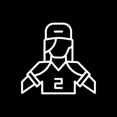 Kadın oyuncu simgesi, vektör illüstrasyonu 