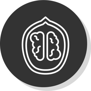 Ceviz. Web simgesi basit illüstrasyon