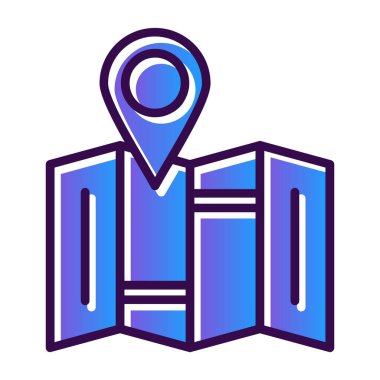 konum pin simgesi, vektör illüstrasyonu basit tasarım