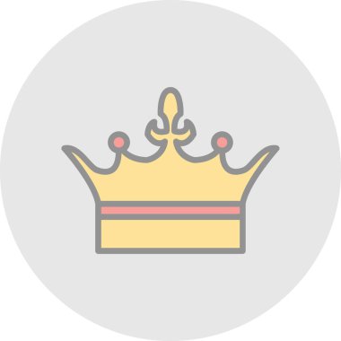 Crown simge vektörü beyaz arkaplanda izole edildi