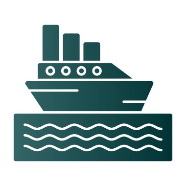 tekne simgesi, vektör illüstrasyonu basit tasarım