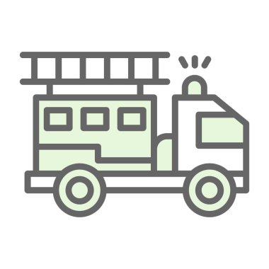 İtfaiye aracı web vektör simgesi 