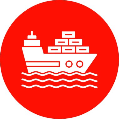 ship icon, vector illustration simple design