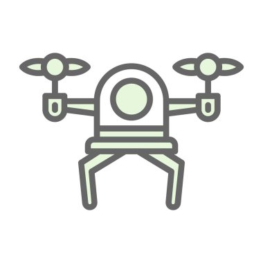Drone simgesi, vektör illüstrasyonu basit tasarım
