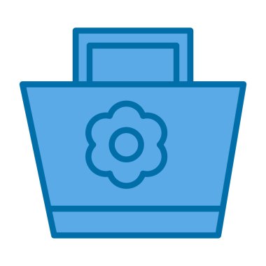 çiçek saksısı vektör illüstrasyonu