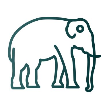 Fil simgesi, vektör illüstrasyonu basit tasarım