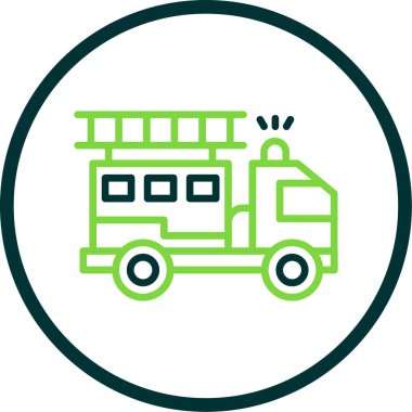 İtfaiye aracı web vektör simgesi 