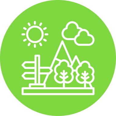 Yeşil bir bitkinin vektör illüstrasyonu