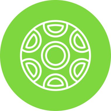 düz futbol topu simgesi, vektör illüstrasyonu