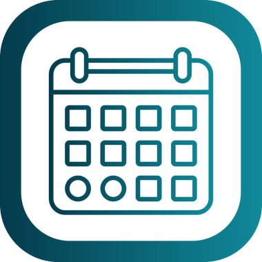 Takvim simgesi, vektör illüstrasyonu basit tasarım