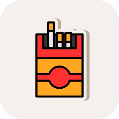 sigara ikonu vektör illüstrasyonu 