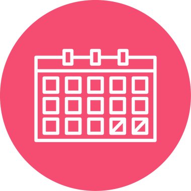 Takvim simgesi, vektör illüstrasyonu basit tasarım