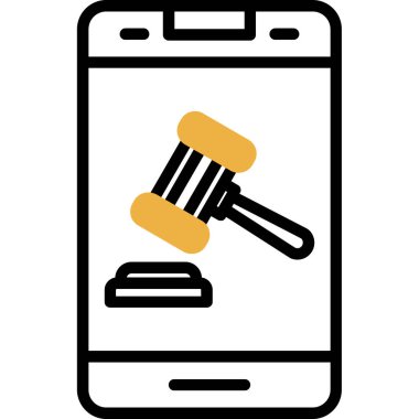 akıllı telefon simgesi, vektör illüstrasyonu basit tasarım