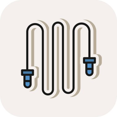 İp atlama ikonu. İzole vektör illüstrasyonu