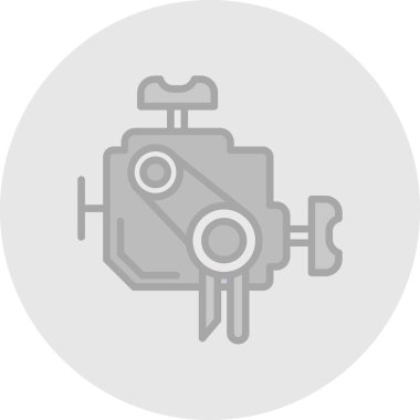 motor simgesi, vektör illüstrasyonu basit tasarım