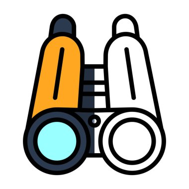 Dürbün simgesi, vektör illüstrasyonu basit tasarım