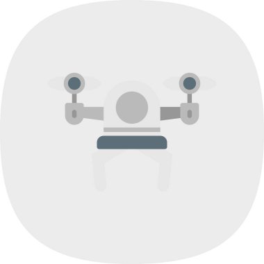 Drone simgesi, vektör illüstrasyonu basit tasarım