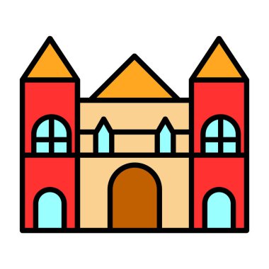 Bina simgesi. özet çizimi