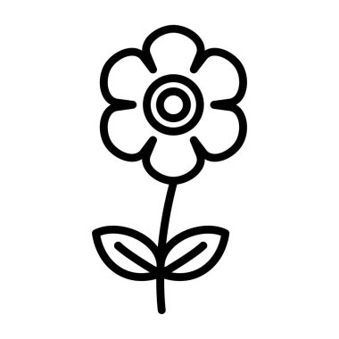 çiçek simgesi vektör illüstrasyonu