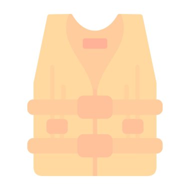 Yelek giysi simgesinin vektör illüstrasyonu 