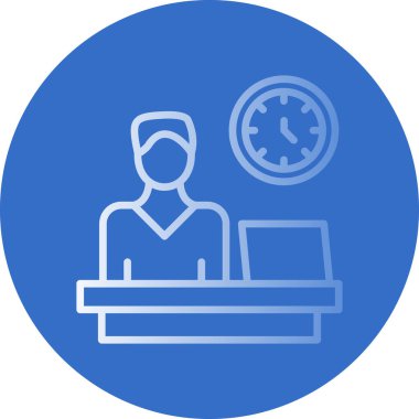 Dizüstü bilgisayardaki bir adamın vektör çizimi